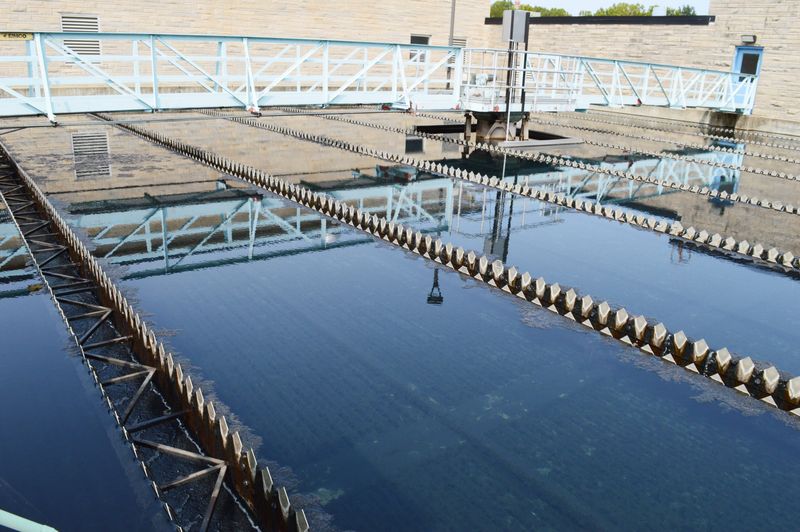 One of the filtration ponds at the City of Bloomington Utilities' Water Treatment plant is shown on Sept. 8, 2024.