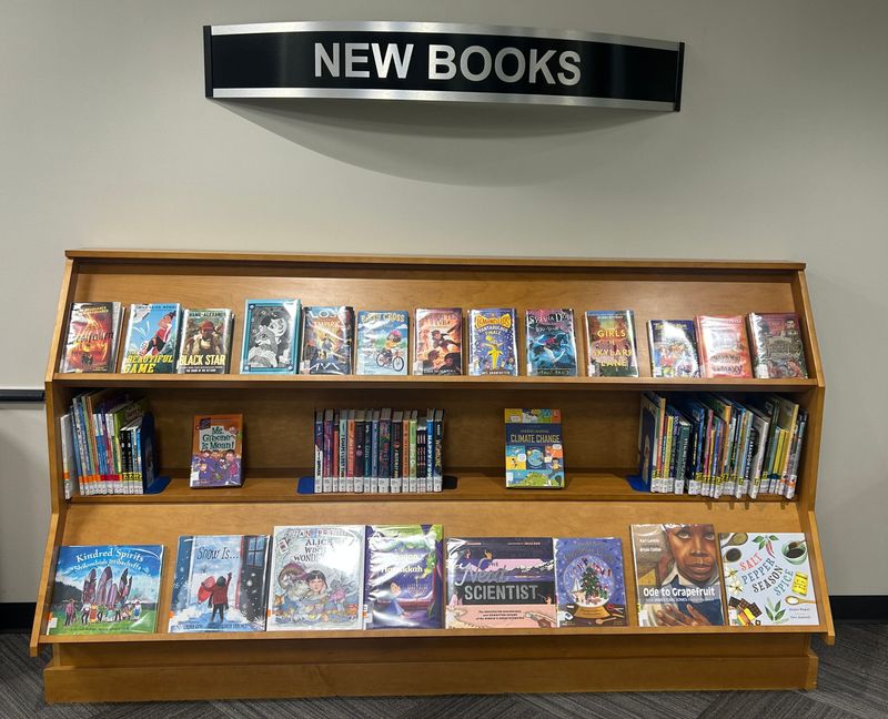 A display of new children's books at the Mishawaka-Penn-Harris Public Library on Friday, Dec. 6, 2024, in Mishawaka.