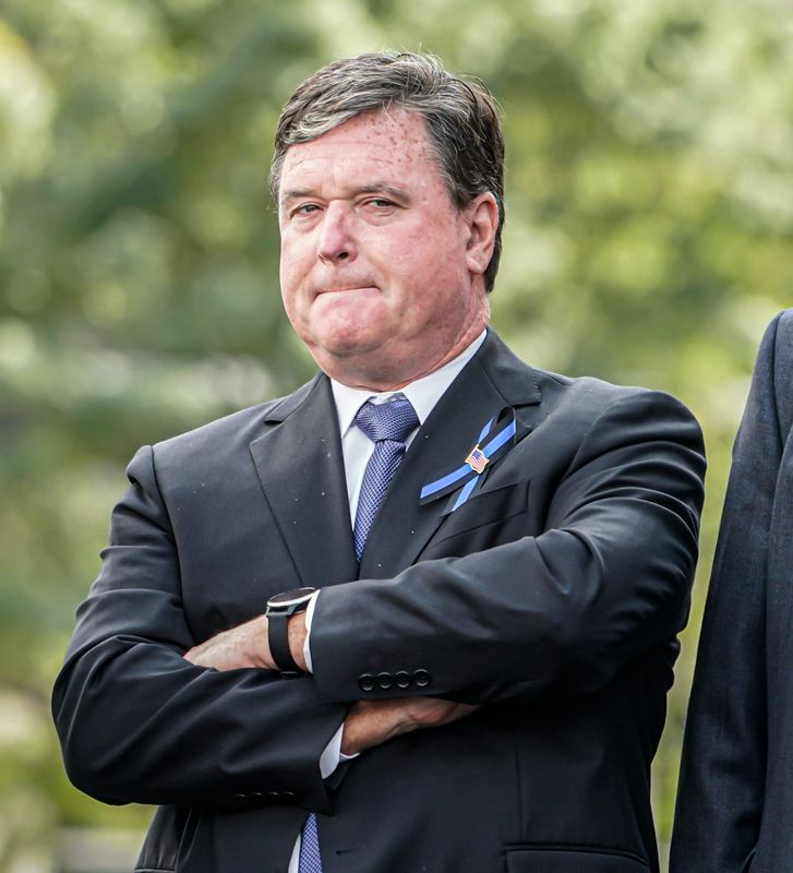 Indiana Attorney General Todd Rokita attends a memorial service for Sen. Jack Sandlin on Friday, Sept. 29, 2023 at the Indiana Statehouse in Indianapolis.