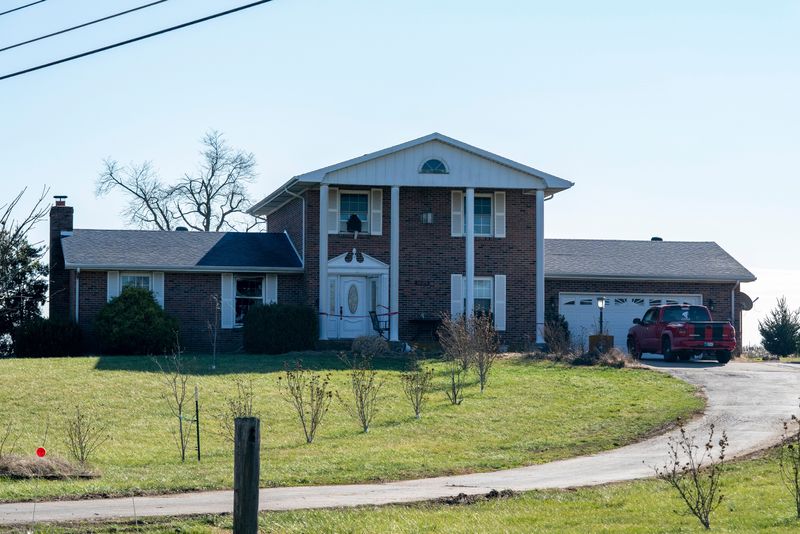 The home at 7027 East Indiana 64 where two people were found deceased inside after authorities extinguished and investigated a fire at this address Tuesday morning, Dec. 31, 2024 in Gibson County, Indiana.
