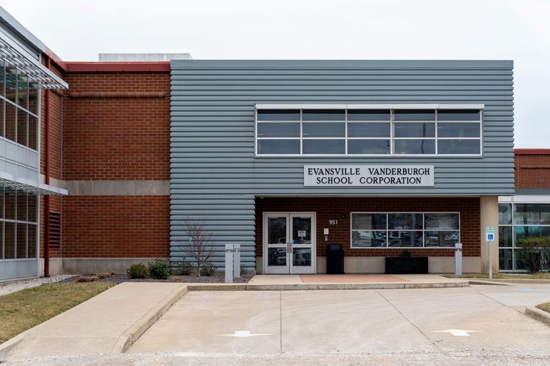 Evansville Vanderburgh School Corporation headquarters at 951 Walnut Street in Evansville, Indiana.