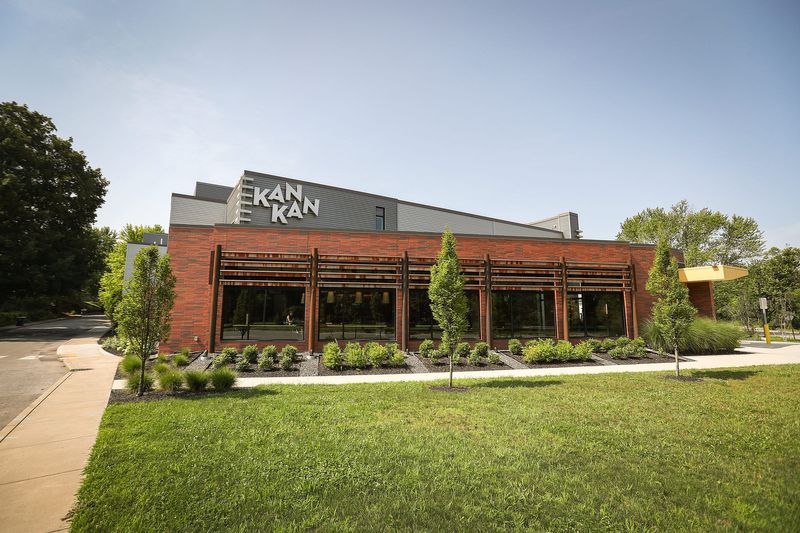 Kan-Kan Cinema and Brasserie on Thursday, July 15, 2021, located at 1258 Windsor Street on the near east side of Indianapolis. The indie theater and restaurant will open its facility to the public on August 20, 2021, after delaying for more than a year due to the COVID-19 pandemic. Kan-Kan is owned and operated by two father-son duos, Tom and Edward Battista and Sam and Ben Sutphin.