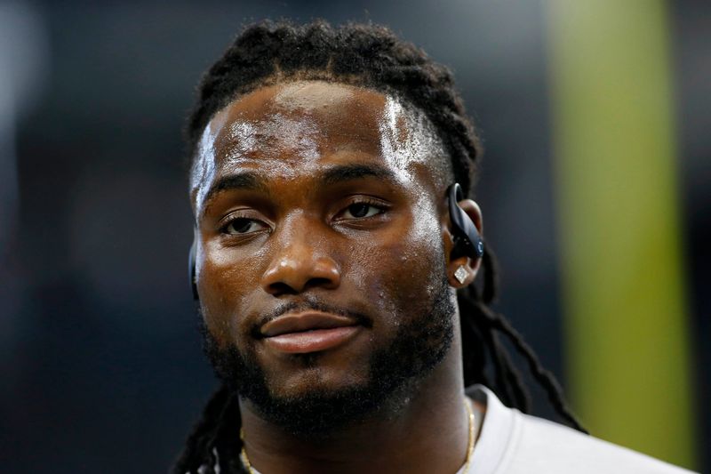 Dec 15, 2019; Arlington, TX, USA; Dallas Cowboys middle linebacker Jaylon Smith (54) on the field before the game against the Los Angeles Rams at AT&T Stadium. Mandatory Credit: Tim Heitman-USA TODAY Sports