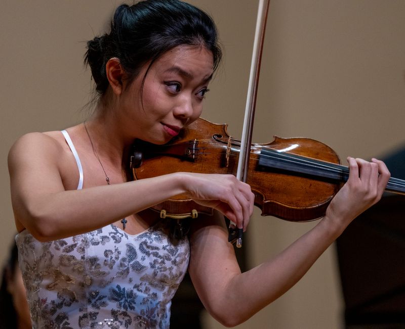 Sirena Huang performs Thursday, Sept. 22, 2022, at Butler University for the classical finals for the International Violin Competition of Indianapolis. The competition takes place every four years, and is open to young violinists. The East Coast Chamber Orchestra accompanied the musicians during selected Mozart and Kreisler pieces.