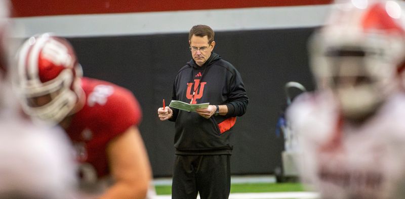 Indiana Head Coach Curt Cignetti during spring football practice on Tuesday, April 8, 2025.
