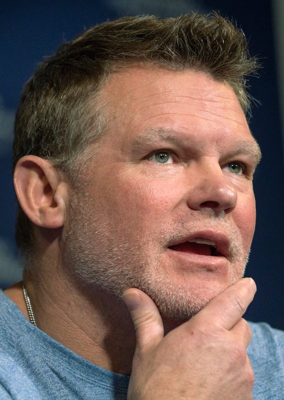 Indianapolis Colts General Manager Chris Ballard speaks to the press in a pre-draft press conference Monday, April 21, 2025 at the Colts headquarters, the Indiana Farm Bureau Football Center.