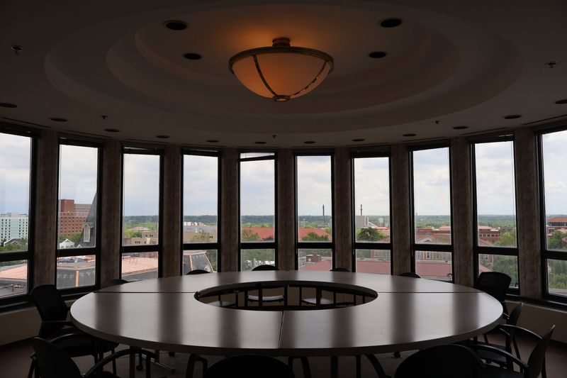 This Beering Hall room on Purdue's campus offers a lofty view.