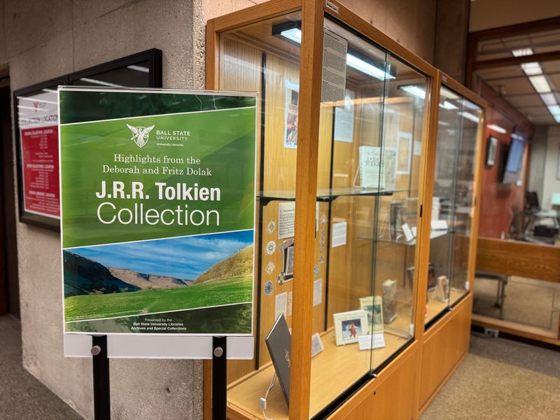 A special exhibit honoring the literary work of J.R.R. Tolkien is on display at Ball State University's Bracken Library.