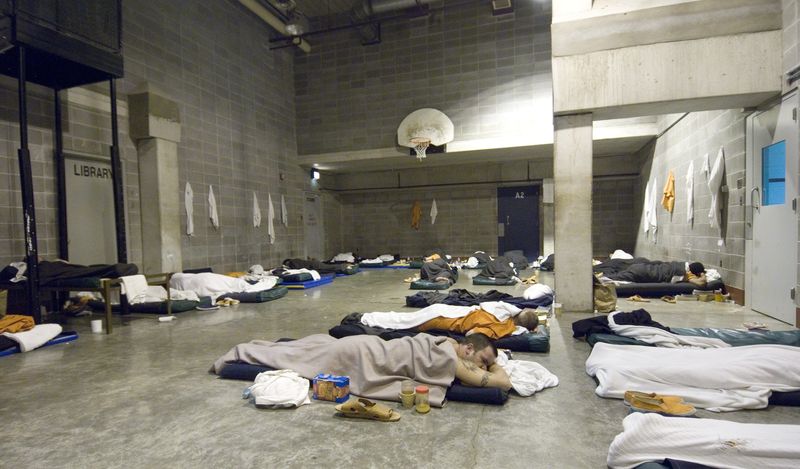 Prisoners are sleeping on the floor of the Monroe County Jail in this 2007 file photo.