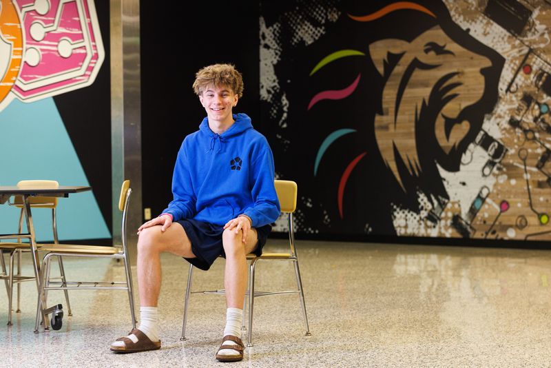 Harris McMullen of Elkhart High School, the South Bend Tribune's Student of the Week for the week of Feb. 3, poses for a portrait at the school on Thursday, May 29, 2025, in Mishawaka.