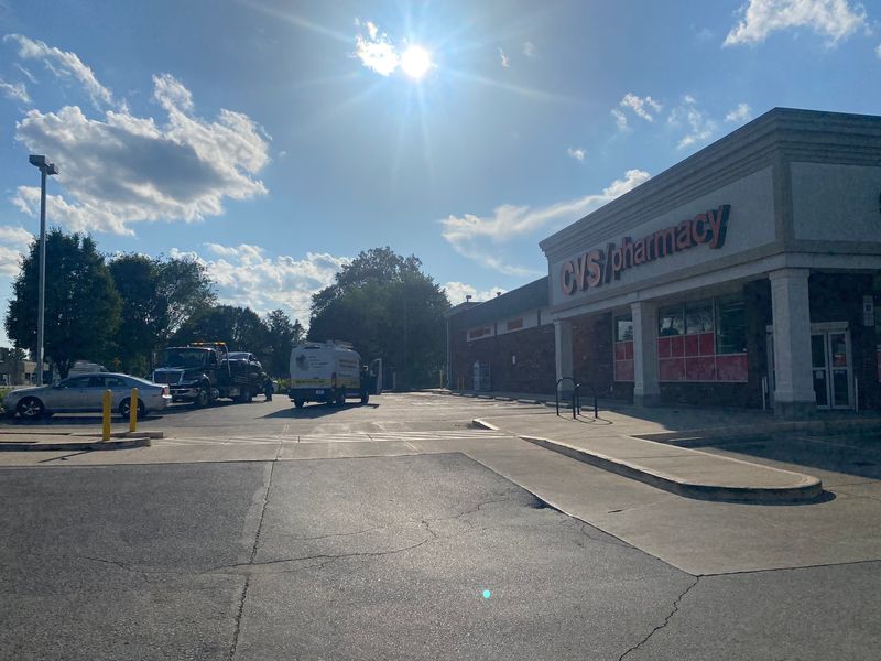 A child is in critical condition June 19, 2025, after being shot in this CVS parking lot at Keystone and 46th streets in Indianapolis, according to IMPD.