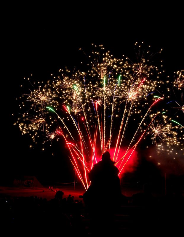 Fans of fireworks watch a display of backyard fireworks Saturday June 2, 2012 at the Annual June Boom along with a fireworks safety session at the Vanderburgh County 4-H Center put on by Mark's Fireworks Outlet.