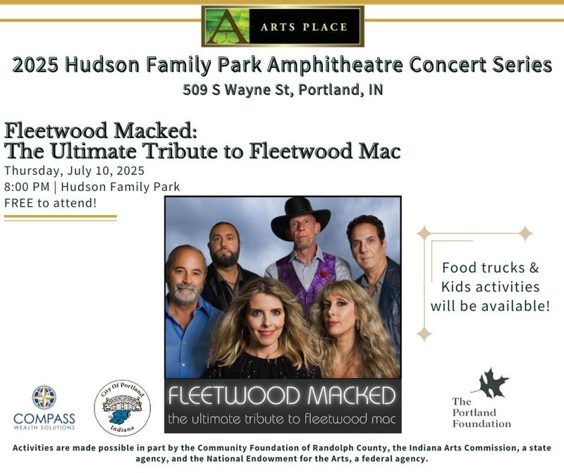 Fleetwood Macked: The Ultimate Tribute to Fleetwood Mac will perform in a free concert at Portland's Hudson Family Park on July 10.