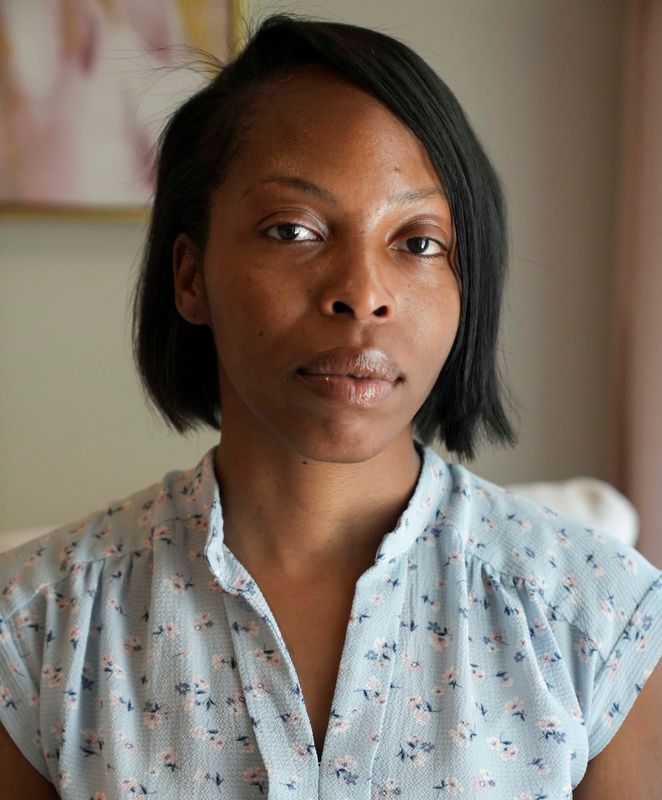Laurin Embry sits in her home Wednesday, July 2, 2025, in Indianapolis. “Just learn from what happened,” Embry said. “Take it from me. Take what happened to me, and just do better.”