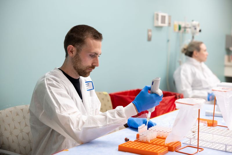 The Komen Tissue Bank held a breast tissue collection event at the IU Simon Cancer Center. (Liz Kaye/Indiana University)