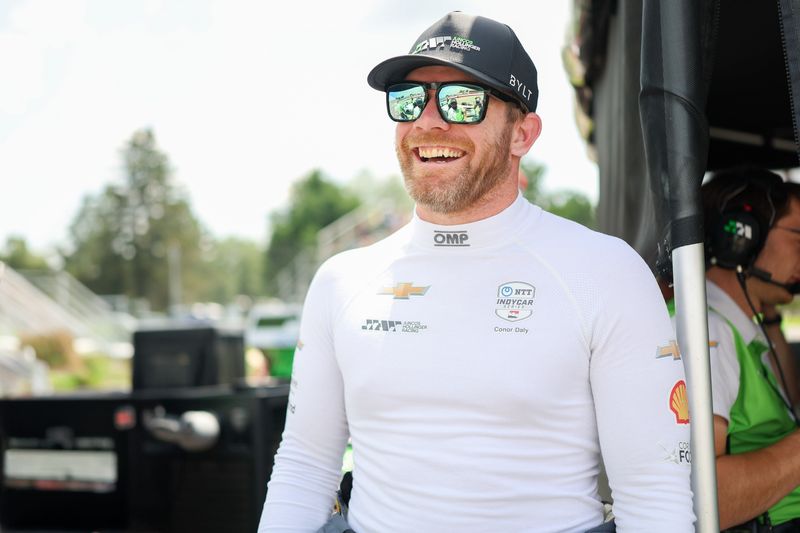 Conor Daly at IndyCar Series race at Mid-Ohio in July 2025