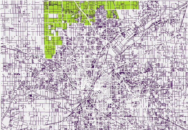 A map shows land, highlighted in green, that has been identified as suitable for the new AA zoning in Tippecanoe County, aiming to preserve row crop and pasture land for farming.