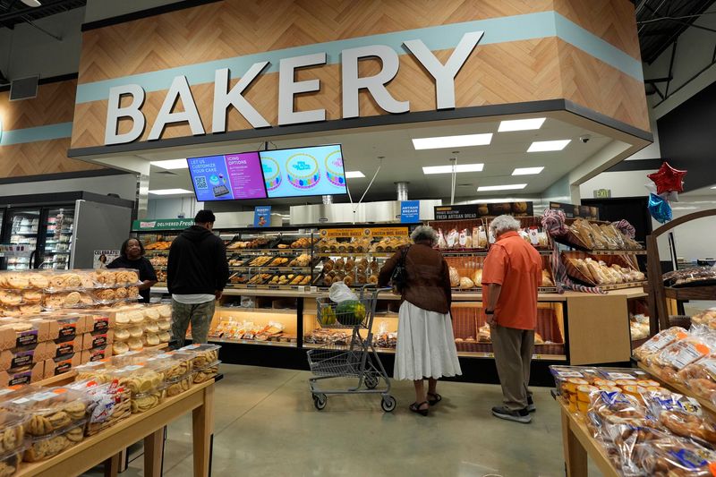 Shopper check out the new bakery at the new Eastside Kroger Marketplace opened today Wednesday, April 30, 2025. The new Kroger was packed with shoppers checking out their new neighborhood store.