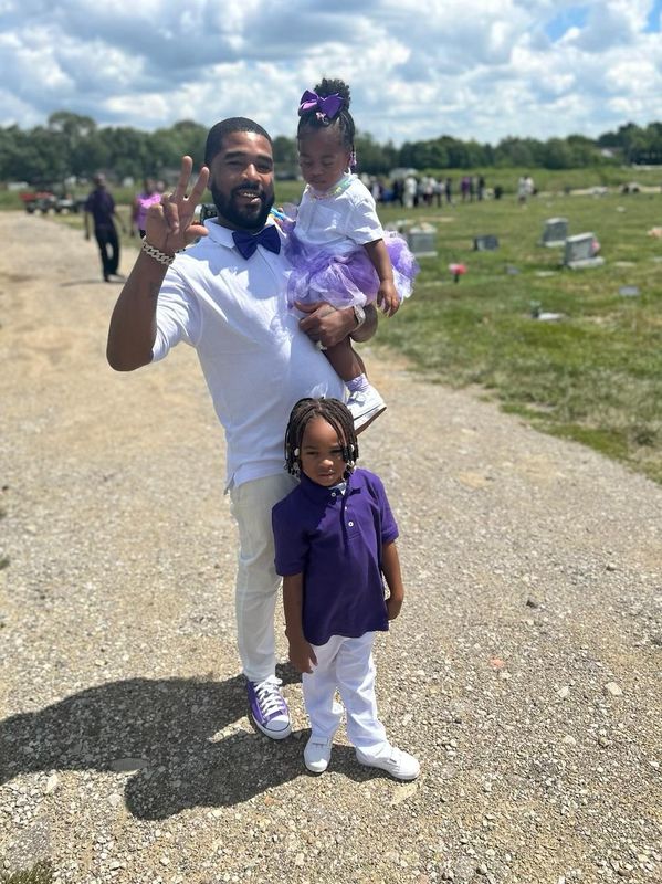 Dontae Lewis spends time outdoors with his two children, Dontae Jr. and Denver. His life revolved around his kids, his mom said.