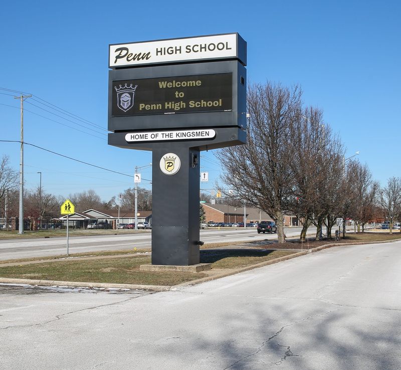 The Penn High School sign.