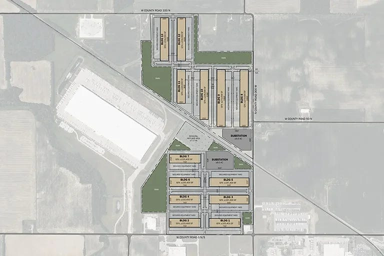 A data center proposed within the city of Frankfort would sprawl across over 833 acres, utilizing city utilities and seeing the construction of a new electric station to support the project.