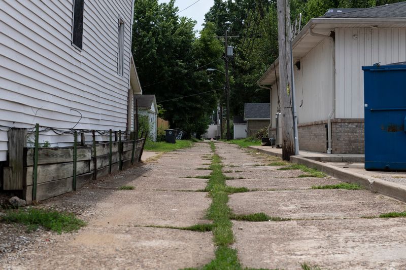 The alley way where Norman Ellerbrook’s missing 1981 Lincoln had been located behind the Ol’Sweig Tavern near the corner of First Avenue and Louisiana Street in Evansville, Indiana. Ellerbrook was found dead in his Warrenton, Indiana home on Sept. 2, 1993. The case has been unsolved for 32 years.