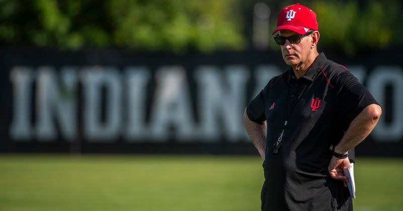 Head Coach Curt Cignetti at Indiana University football practice on Wednesday, July 30, 2025.