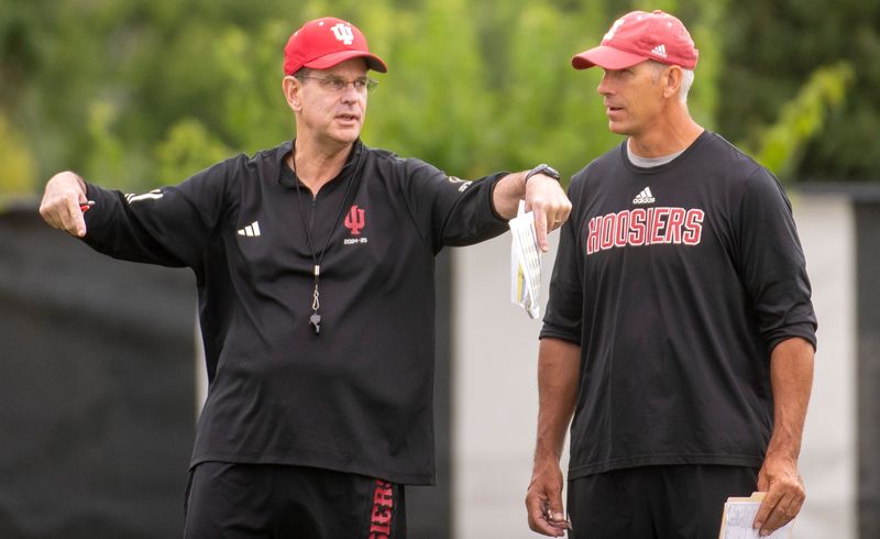Head Coach Curt Cignetti at Indiana University football practice on Monday, Aug. 4, 2025.