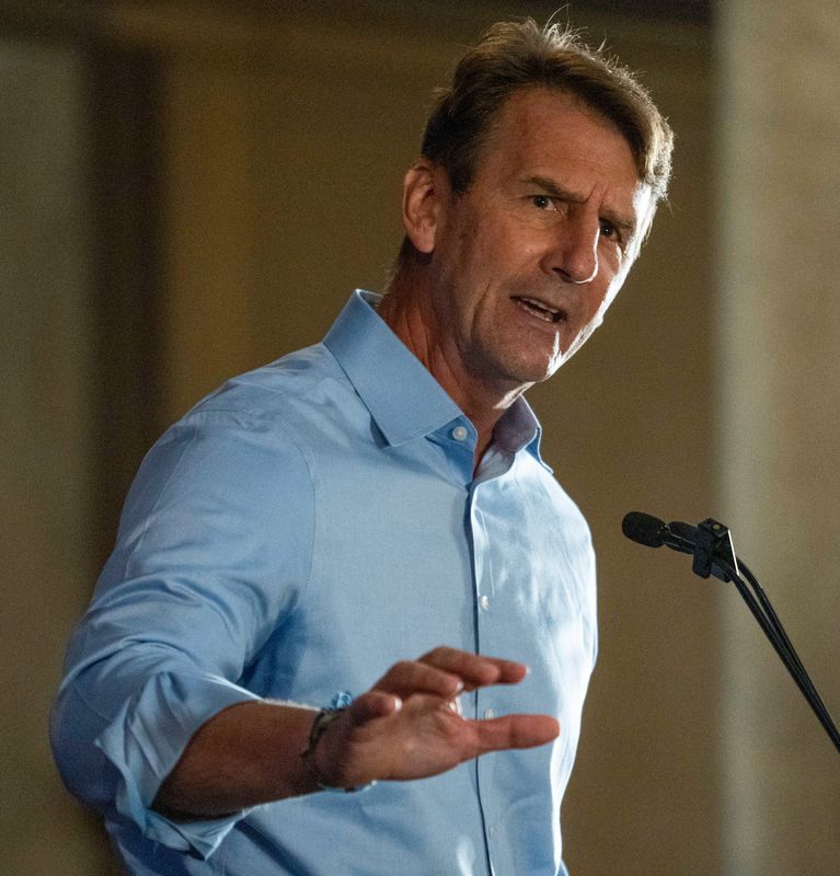 U.S. Representative Frank Mrvan speaks during a press conference on Thursday, Aug. 7, 2025, after vice president J.D. Vance’s visit to Indiana to meet with Governor Mike Braun over redrawing congressional district lines.