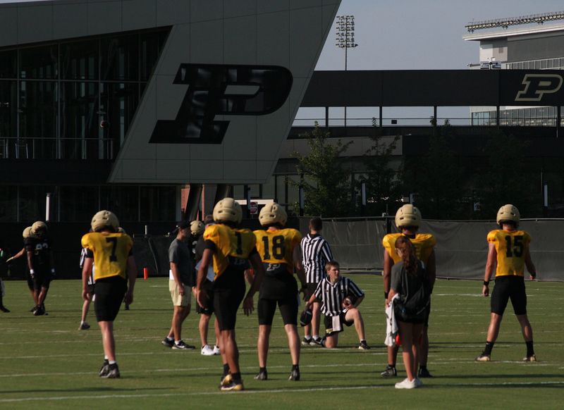 Purdue Boilermakers football stock photo.