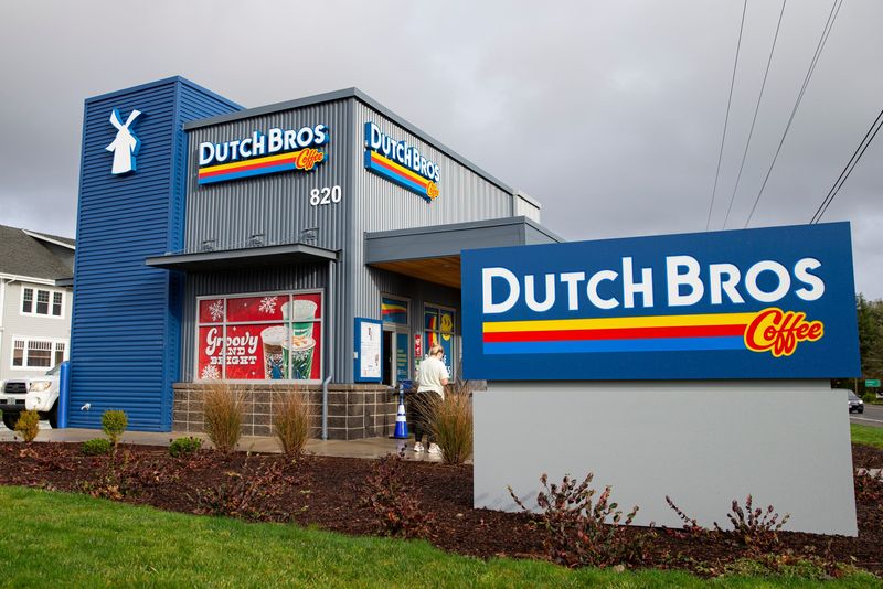 The new Dutch Bros location in Dallas is pictured here on Saturday, Dec. 28, 2024.