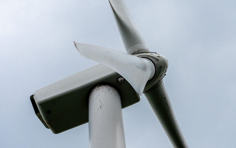 A wind turbine on Thursday, Aug. 28, 2025, in Benton County, Indiana.