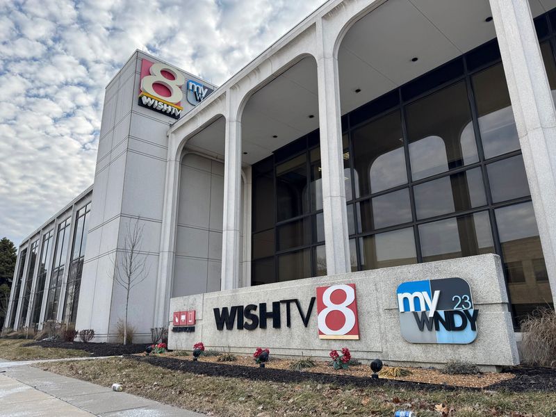 The WISH-TV studios at 1950 N. Meridian St. in Indianapolis on Feb. 24, 2025.