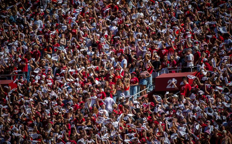Indiana fans cheer during the Indiana versus Kennesaw State Big Ten football game at Memorial Stadium on Saturday, Sept. 6, 2025.