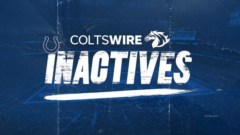 Indianapolis Colts inactives announcement.