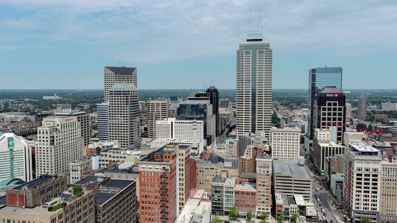 Downtown Indianapolis is seen Thursday, Sept. 11, 2025.