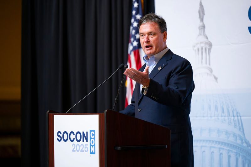 Indiana Attorney General Todd Rokita speaks to attendees of 2025 SoConCon, a Social Conservative Policy conference, gathered for a reception Tuesday, July 22, 2025, at the Indiana State House.