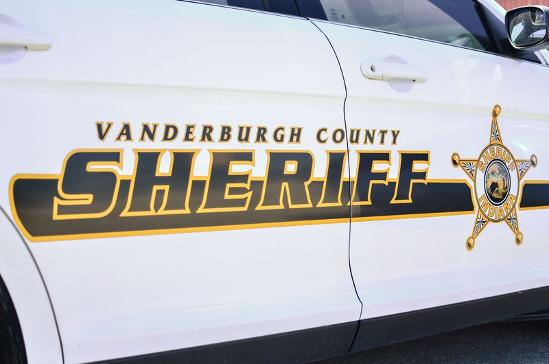 A Vanderburgh County Sheriff's Office cruiser is seen parked outside the county jail complex at 3500 N. Harlan Ave. in Evansville on Wednesday, Sept. 17, 2025.