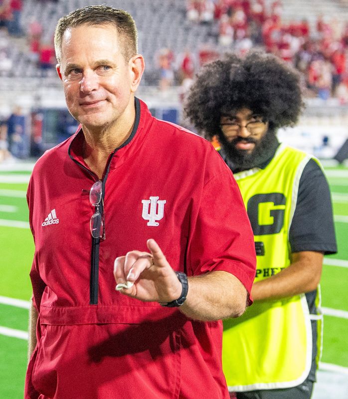 Head Coach Curt Cignetti during the Indiana versus Illinois football game at Memorial Stadium on Saturday, Sept. 20, 2025