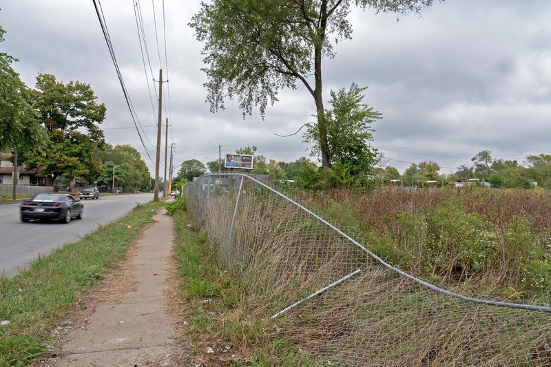 This site, an empty 13-acre lot at 2505 N. Sherman Dr., is the area of a proposed smaller scale data center. The site is the former Sherman drive-in located in the Martindale-Brightwood neighborhood. Photo taken Tuesday, Sept. 23, 2025.