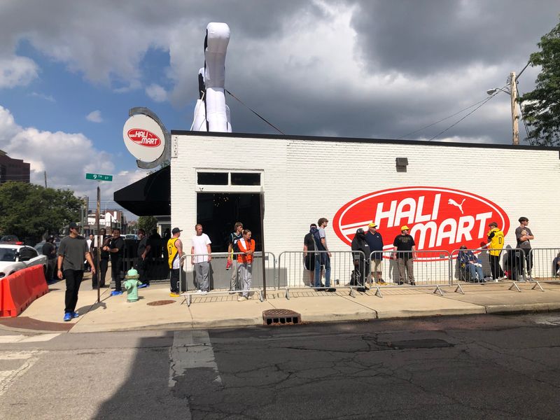 The Hali Mart pop-up store where Tyrese Haliburton's signature Hali 1 shoes were sold on Thursday, Sept. 25, 2025