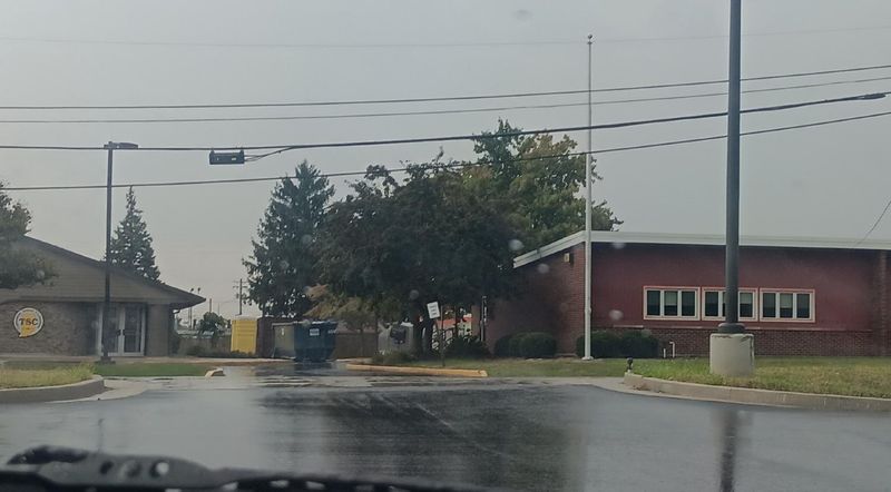 A photo taken and submitted to the Indiana attorney general's website alleges that TSC violated a U.S. Flag Half-Staff Order made on Sept. 10, 2025, after the death of activist Charlie Kirk. The photo, which is not time-stamped, shows no flag being flown on the flagpole on what appears to be a rainy day.