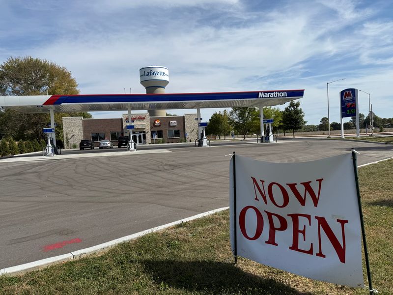 A new Marathon gas station, located at 3029 Old Romney Rd in Lafayette, officially opened in September after several months of construction.