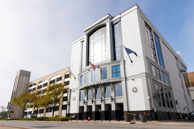 The new South Bend City Hall located at 215 S. Dr. Martin Luther King, Jr. Blvd. on Monday, Oct. 13, 2025.