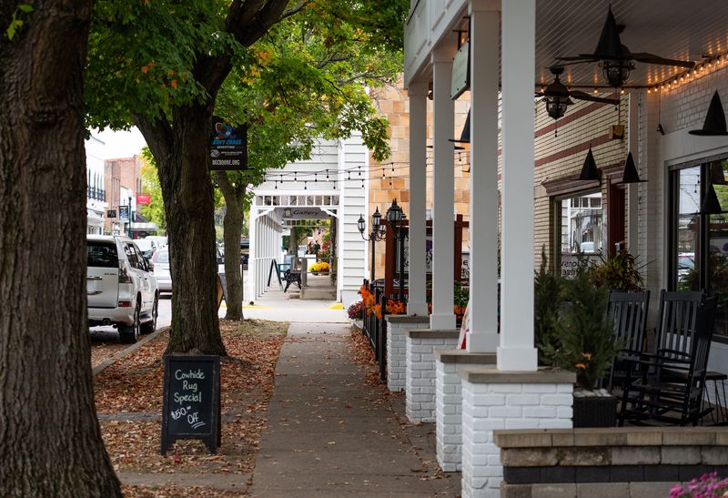 A look at Main Street on Wednesday, Oct. 15, 2025, in Zionsville, Indiana.