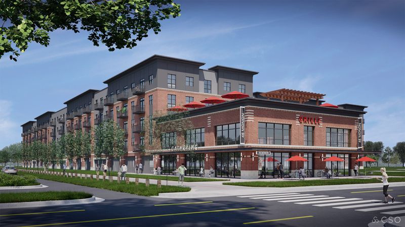 Arrow Street Development plans to build this five-story apartment complex at the corner of 46th Street and the Monon Trail that will include nearly 320 units and 6,900 square feet of retail space.