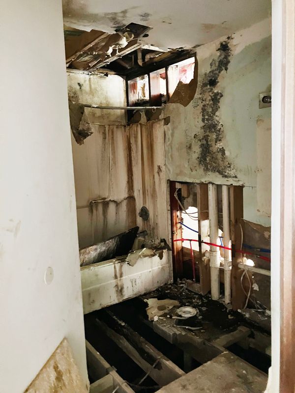 According to Candace Bearce, this photo shows the deplorable conditions in an unoccupied apartment in a Bedford complex owned by Bloomington landlord Jeff Jones.