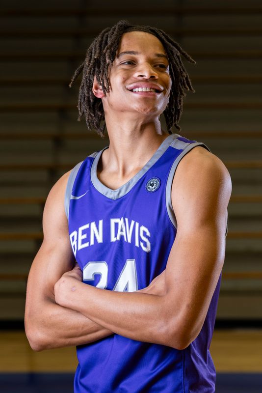 Ben Davis’ JaShawn Ladd poses for a photo Tuesday, Oct. 28, 2025, at Carmel High School.