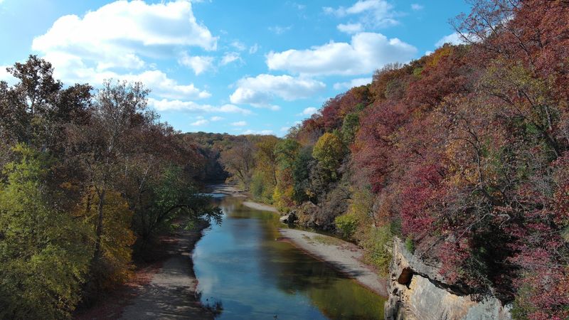 Fall foliage is seen Thursday, Oct. 30, 2025, at Turkey Run State Park in Marshall, Ind.