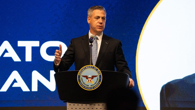 Senator Jim Banks speaks Wednesday, Nov. 12, 2025, during the 4th Annual Northeast Indiana Defense Summit held on the Purdue University Fort Wayne campus in Fort Wayne, Indiana. The annual event, which brings together top U.S. national security officials, industry experts, business leaders and state and local officials, focuses on Indiana’s role in national defense.